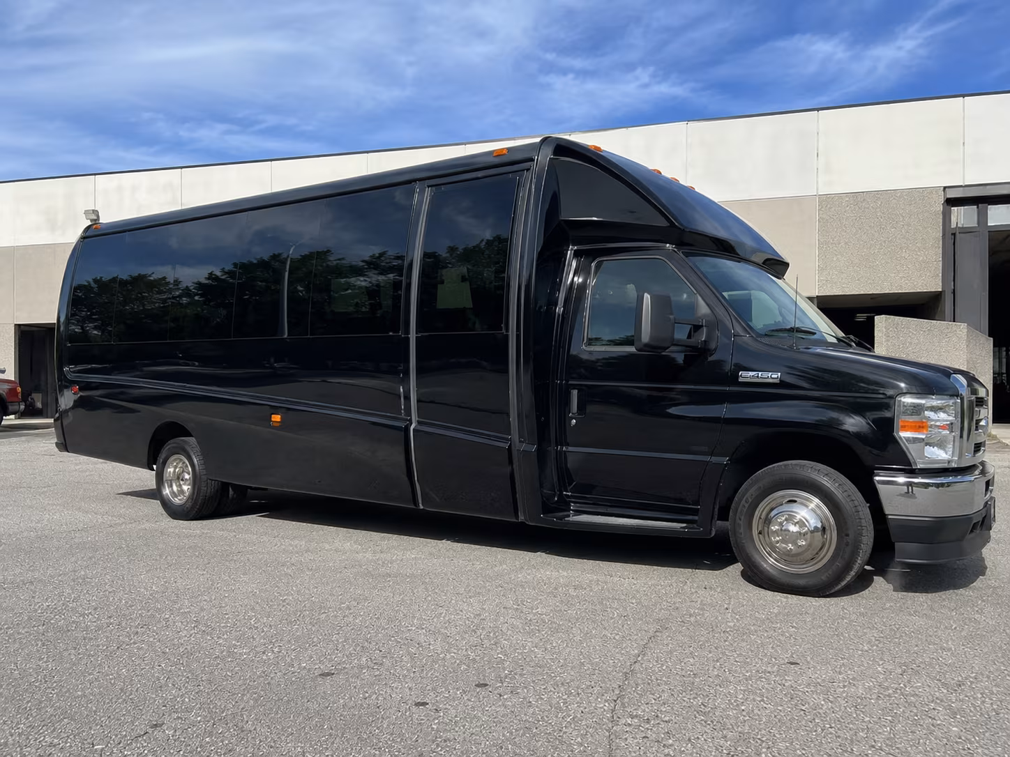Charlotte School Event Transportation party bus exterior