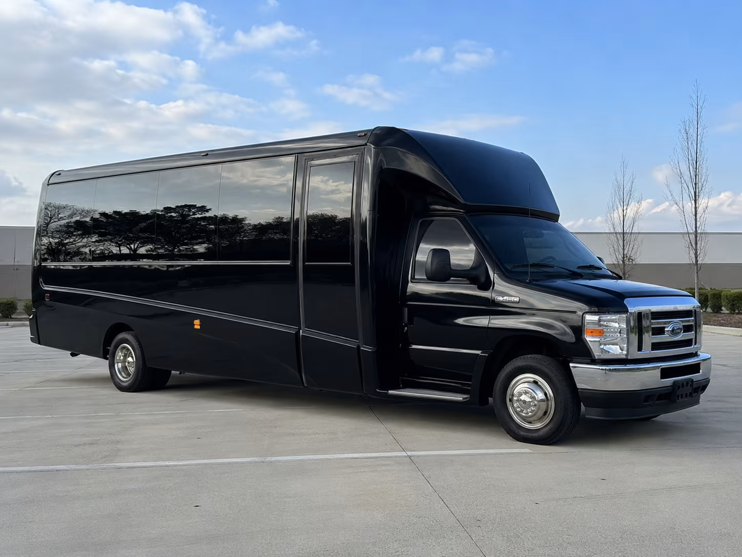 Charlotte School Event Transportation party bus exterior